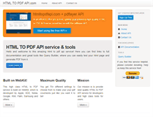 Tablet Screenshot of htmltopdfapi.com